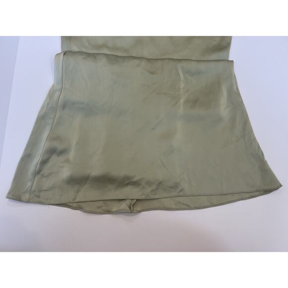 Katie May Ryder Strappy Back Satin Maxi Gown Sage Womens Size Small Formal Gown - Picture 7 of 14